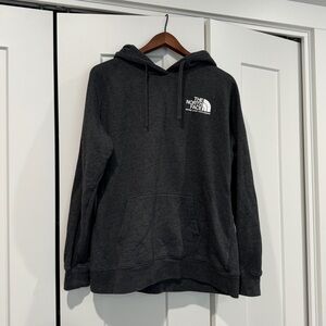 The north face never stop exploring grey hoodie L